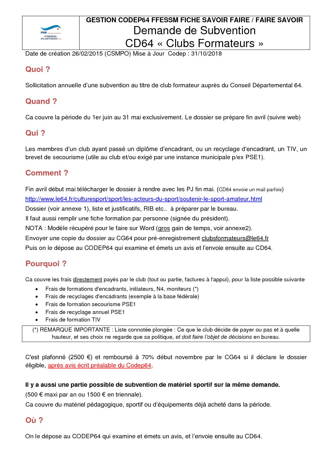 Fiche Codep64 SubventionCD64 clubs formateursV02 CODEP 64